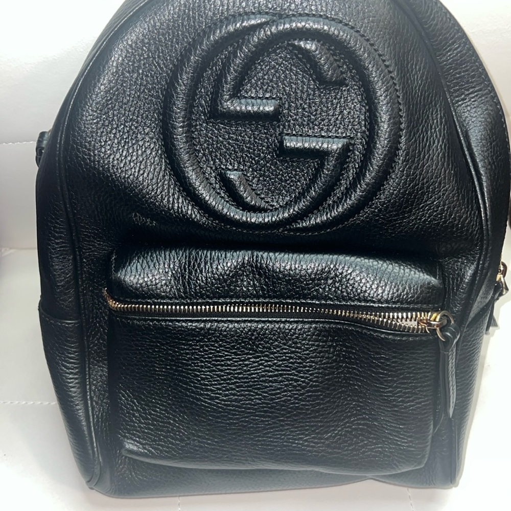 Gucci Soho Rucksack Backpack Interlocking Gg Chai… - image 1